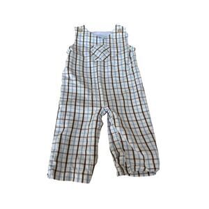 Little English Baby Sleeveless Plaid Romper Size 9M
